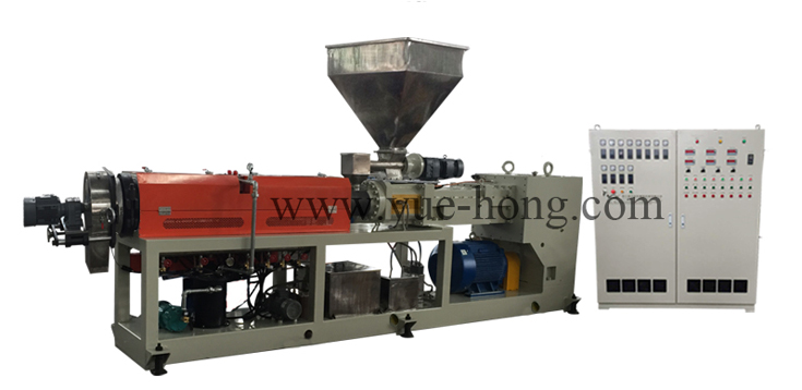 PVC75、90、110、130 simple set parallel metamaterial double-screw extrusion granulate production line